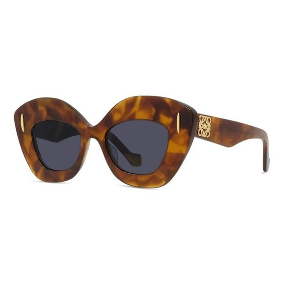 NWT LOEWE WOMEN SUNGLASSES HAVANA CAT EYE LOEWE EYEWEAR - Picture 1 of 3